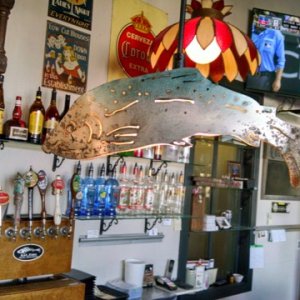 Another light fixture at the Blue Water Bar and Grill.