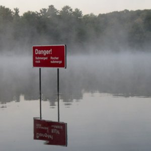 Media 'Underwater boulders' in album 'Where to put the bikes once we're on the water?'
