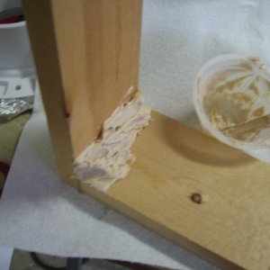 filler in area where fillet will be formed