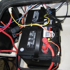 battery under the cockpit seat