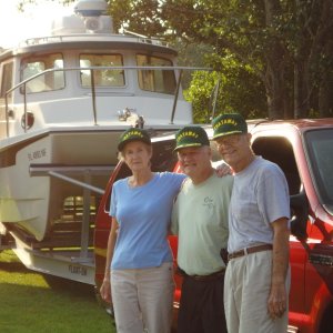 Marie, Charlie and Bob saying good bye