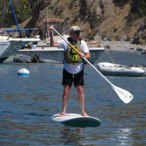 Jim on paddle board