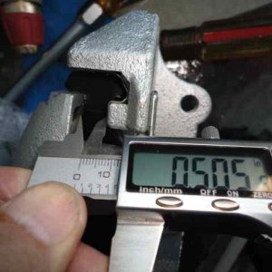 Titan BrakeRite, gap is not enough to allow the pad backing plate to come clear of the rotor