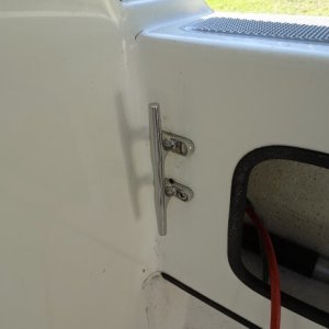 Extra cleats for lines in cockpit