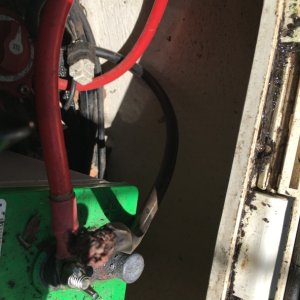 corrosion to extent cable to motor is fell off end fitting