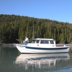 Media '(AnchortownJim)My buddy Bill on the bow in Pigot Bay, PWS, 6/19/04' in album '(AnchortownJim)My buddy Bill on the bow in Pigot Bay, PWS, 6/19/04'