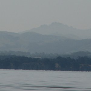 Mountain silhouette as we entered San Pablo Bay