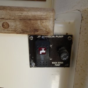 Media 'wash down pump switch (outlet on side of splash well.' in album 'Port side Bettie Bateau'