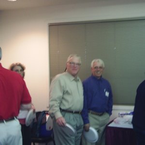 Jim and Mike in the chow line