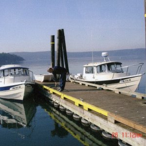 26 Feb 2005 R-Matey and Island Hopper at the Decatur dock.