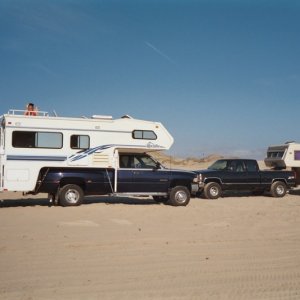 Camping at Pismo Beach, Ca./Erin on Top