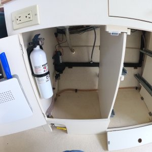 How it looks with the drawers out. (I shortened up the left side door to allow for larger wider drawers)