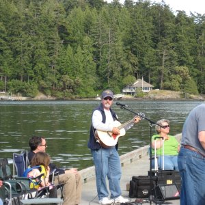 Jim  (Wild Blue) entertaining at the pot luck