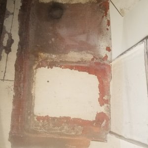 Port seat box removed. Tabbing pulled right off