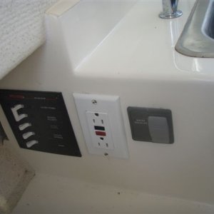 D-C panel with GFCI plug  ,with water pressure pump