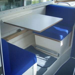 folding table front seat turns into barber seat
