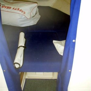 v-berth with enclosed anchor locker less smell more sleep