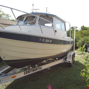 06 cape cruiser with 09 alum tandem axcel trailer