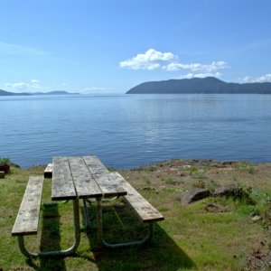 Some really nice camp sites on Doe Island
