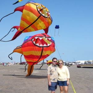 Jim and Joan at the South Padre Island Kite Festival