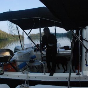 Rafted up Jackson Cove