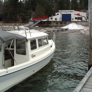 C) Sea Trial - boat launch at Shuswap Marina, March 7, 2007.