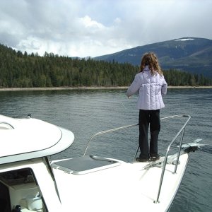 K) Granddaughter Cate fishing
