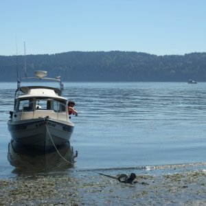 beached for lunch at clark island