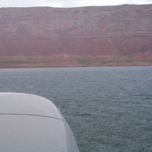 We had too much wind and plenty of rain in our 2 weeks. This is below Cookie Jar butte in Kame Wash.(seabran)