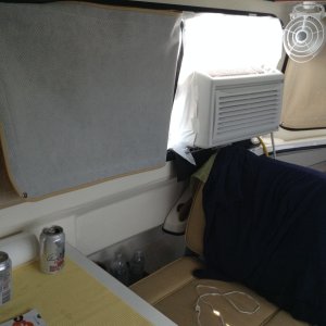 5000 BTU GE AC 01 Mounted in port passenger side window