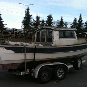 Ahaaliq, 1982 Angler (Anchorage AK, April 2014). I was told it had been sitting in the weeds for 8 years and they just pulled it out.