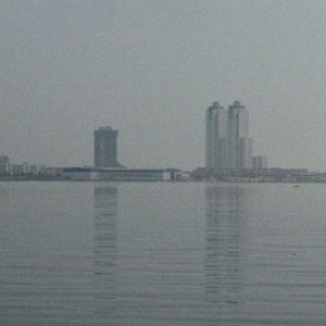 Still air, glassy water