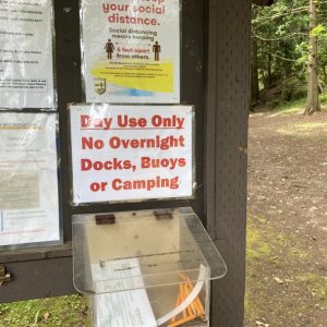 No overnighting on state buoys or docks