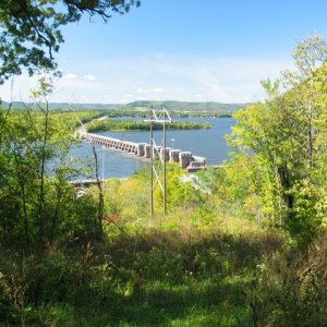 Media 'Lock and Dam at Alma, WI' in album 'Minnie Swann and Not For Hire on St. Croix River'