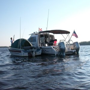 Overnighter in our back yard. Pirate Harbor, Fl.
