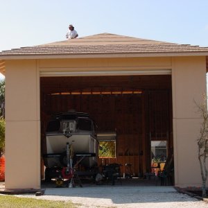 Media 'Finish the roof and take a vacation from this barn project.' in album 'Molly's new home!'