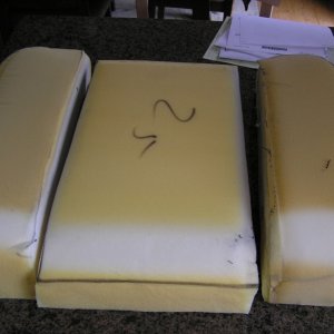 Media 'Helm seat foam.' in album 'Taking the helm seat apart.  The factory foam is cheap and not dense enough.'