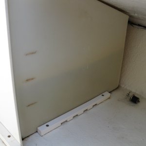one of two >20 gallon fuel tanks - marked off in 5 gallon increments