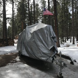 Storage cover when boat not in use