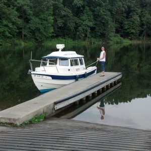 Media 'Calm evening' in album 'PJ the cat checkin out the C-Dory'