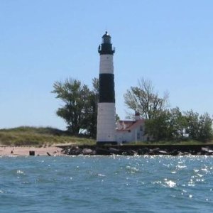 Big Sable Point lighthouse located between Manistee and Ludington.
