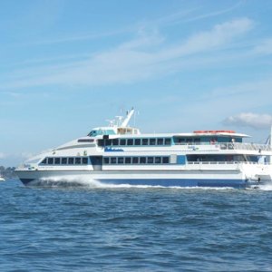 The Vallejo Ferry Catamaran - an often seen sight when you sail the San Francisco Bay