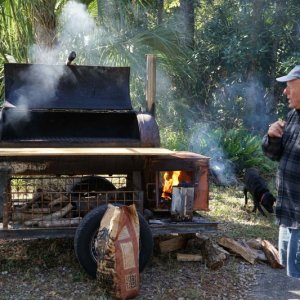 Marc fires up the new smoker