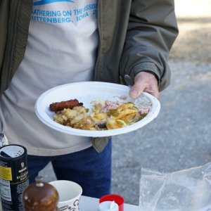 The other fixings, bacon, sausage, potatoes