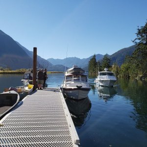 The launch at Gold River. Not inexpensive to launch and store the tow rig.