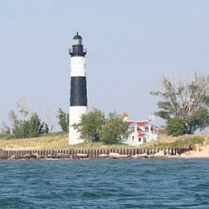 Big Sable Point and lighthouse; Lake Michigan, North of Ludington