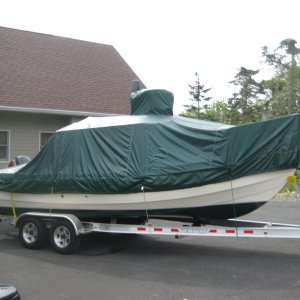 Made by Angola Canvas. Covers Radar, GPS, and outboards. Works great in high winds, but forgot to tell them about the swim platform so there is some fitting problem there.
