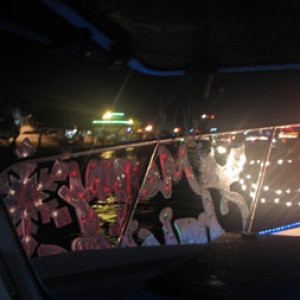 Our view - hard to see through the lights