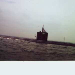 Media 'This submarine was the 'Tail-End Charlie' to the OP_SAIL 2000 Parade. We helped with the security boundry.' in album 'Fixed Bridge  on north end of Chesapeake Bay Bridge Tunnel. Approximately 17 miles north of Va. Beach, VA entrance.'