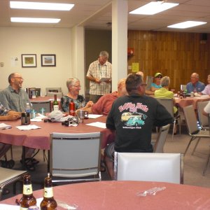 C-Dory quiz time. Patti from C-Cakes was the winner and took home a hand held marine radio. She sure kicked the mens butts with her knowledge of C-Dorys. Well done Patti.